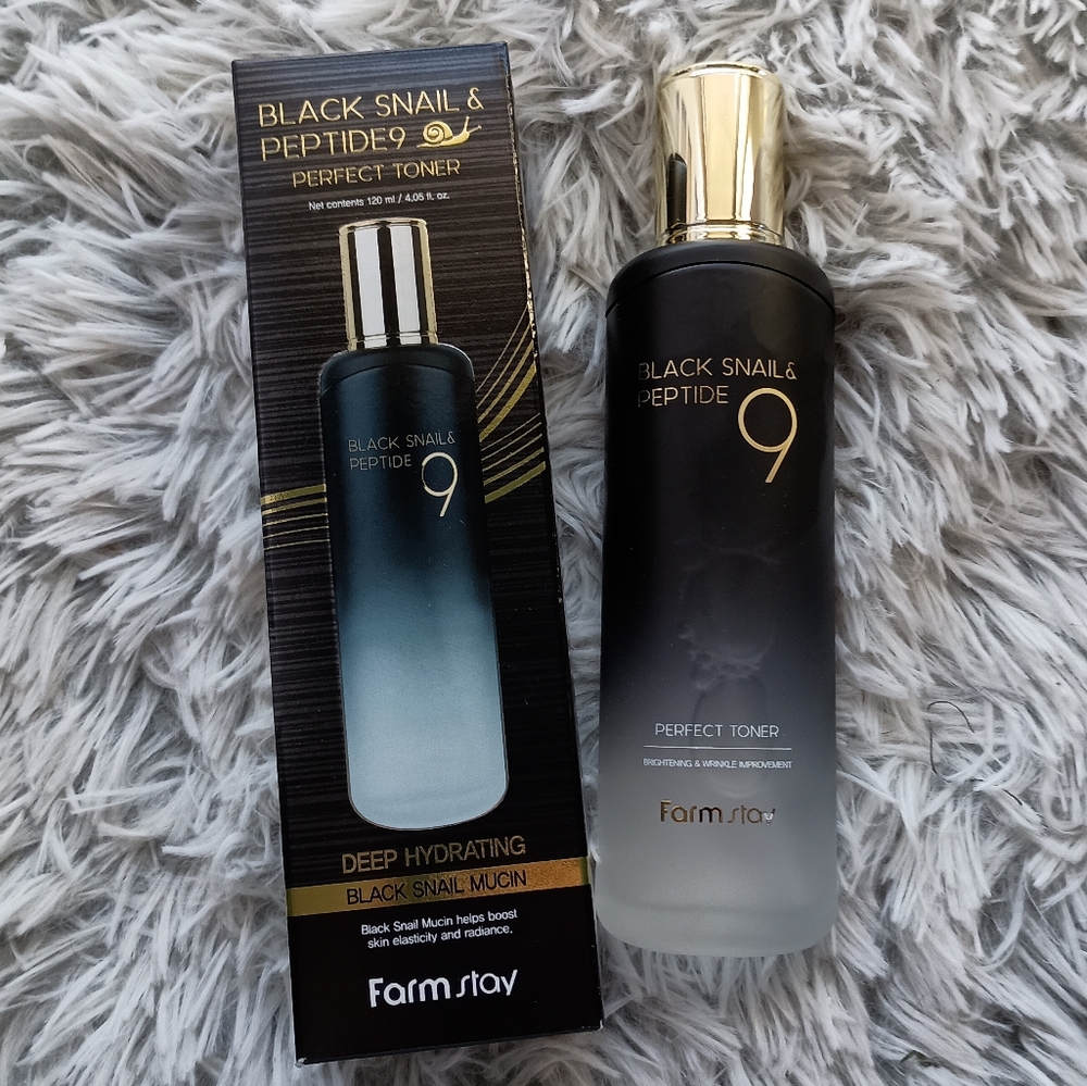 NEW FarmStay Black Snail Mucin & Peptide 9 Perfect Emulsion 4.05oz